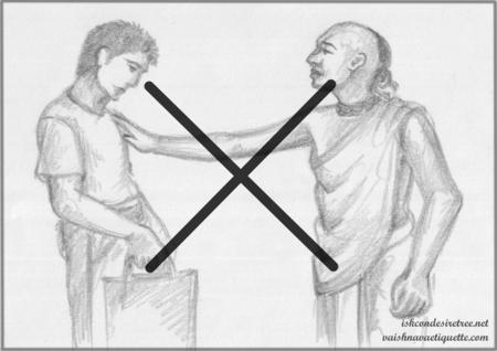 Before inter deity room don't touch any person